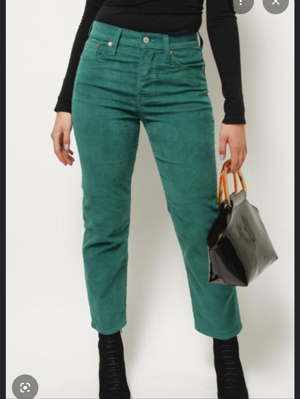 Levi's Dark Green Wedgie Straight Cords